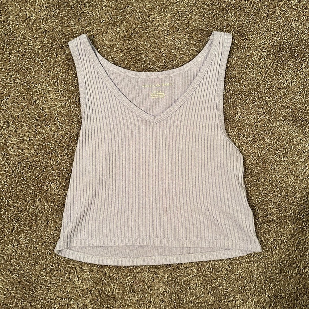 American Eagle purple crop tank top size medium